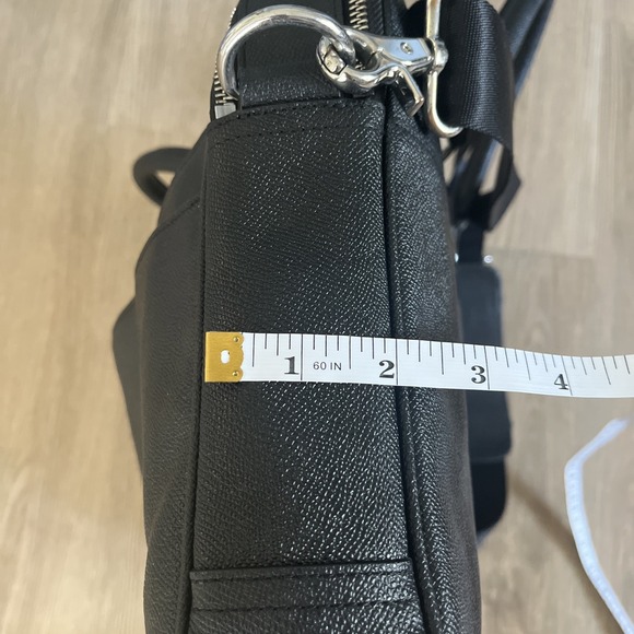 Cole Haan American Airlines Black Pebbled Leather Attache Brief Case Laptop Bag - Picture 13 of 13